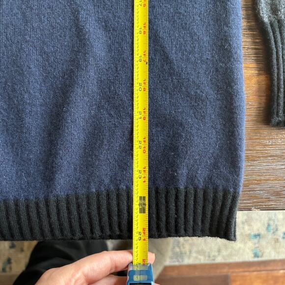 THE KEPT | Men's Colorblock Cashmere Sweater Size Small - Picture 7 of 7